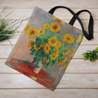 Lina vai kokvilnas auduma maisiņš «Bouquet of Sunflowers» | Kolekcija «Claude Monet»
