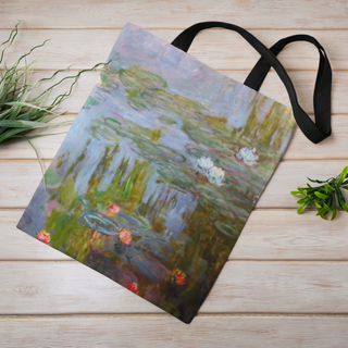 Lina vai kokvilnas auduma maisiņš «Water Lilies - 1915» | Kolekcija «Claude Monet»