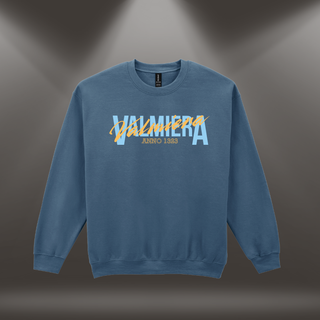Džemperis ar apdruku "Valmiera. Anno 1323." | Indigo zils