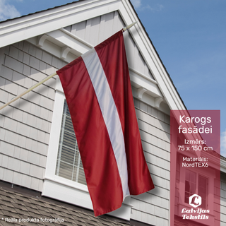 Latvijas karogs fasādei | 75 * 150 cm | NordTEX6 audums