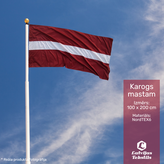 Latvijas karogs mastam | 100 * 200 cm | NordTEX6 audums