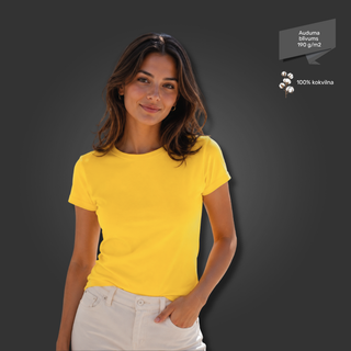 Sieviešu T-krekls - klasiskais | 190 g/m² | Zelta dzeltens