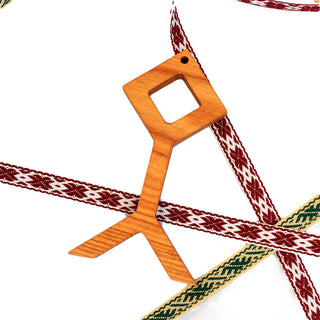 Latvju rakstu koka zīme - "Jāņa zīme" - Latvijas Tekstils