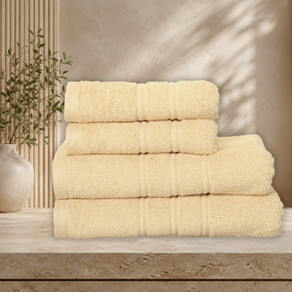 Premium kokvilnas dvielis ar bambusa viskozi 550 g/m² | vaniļas krēmkrāsā
