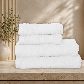 Premium kokvilnas dvielis ar bambusa viskozi 550 g/m² | balts