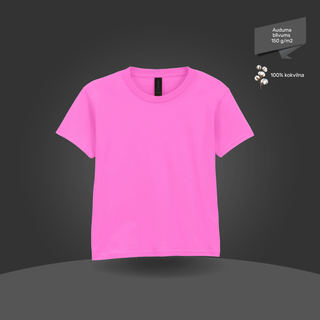 Bērnu T-krekls, pamata modelis | 150 g/m² | Acāliju rozā
