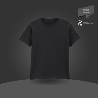 Bērnu T-krekls, pamata modelis | 150 g/m² | Melns