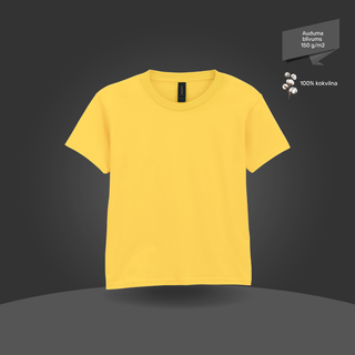 Bērnu T-krekls, pamata modelis | 150 g/m² | Dzeltens