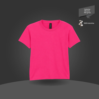 Bērnu T-krekls, pamata modelis | 150 g/m² | Koši rozā