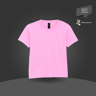 Bērnu T-krekls, pamata modelis | 150 g/m² | Gaiši rozā