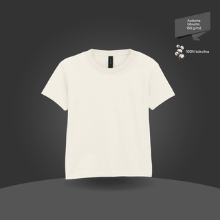 Bērnu T-krekls, pamata modelis | 150 g/m² | Dabīgi balts