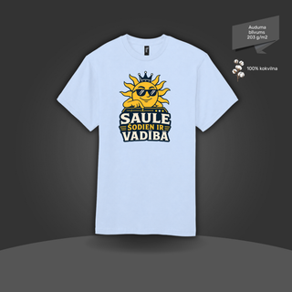 Kokvilnas T-krekls "Saule šodien ir vadībā" | 4 krāsas